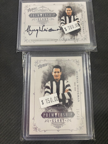 2019 AFL Select - Bundle - Murray Weideman - Premiership Glory Insert 16/40 & Premiership Glory Signature 40/40