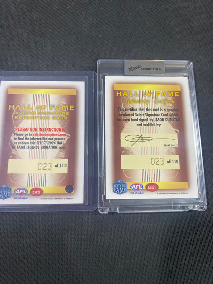 2024 AFL Select - Jason Dunstall - Hall of Fame Signature 023/110