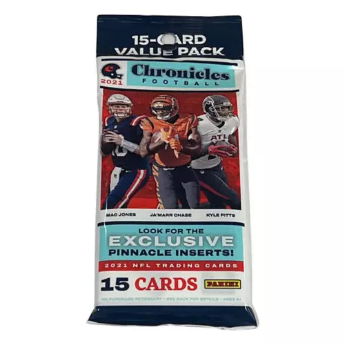 2021 Panini Chronicles Football 15-Card Jumbo Value Pack (Pinnacle Inserts!) (15 CARDS)