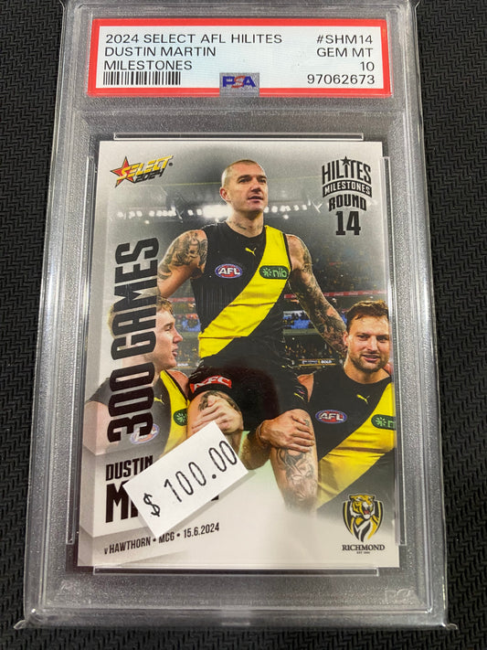 2024 AFL Select - Dustin Martin - PSA 10 - Milestones 89/3281