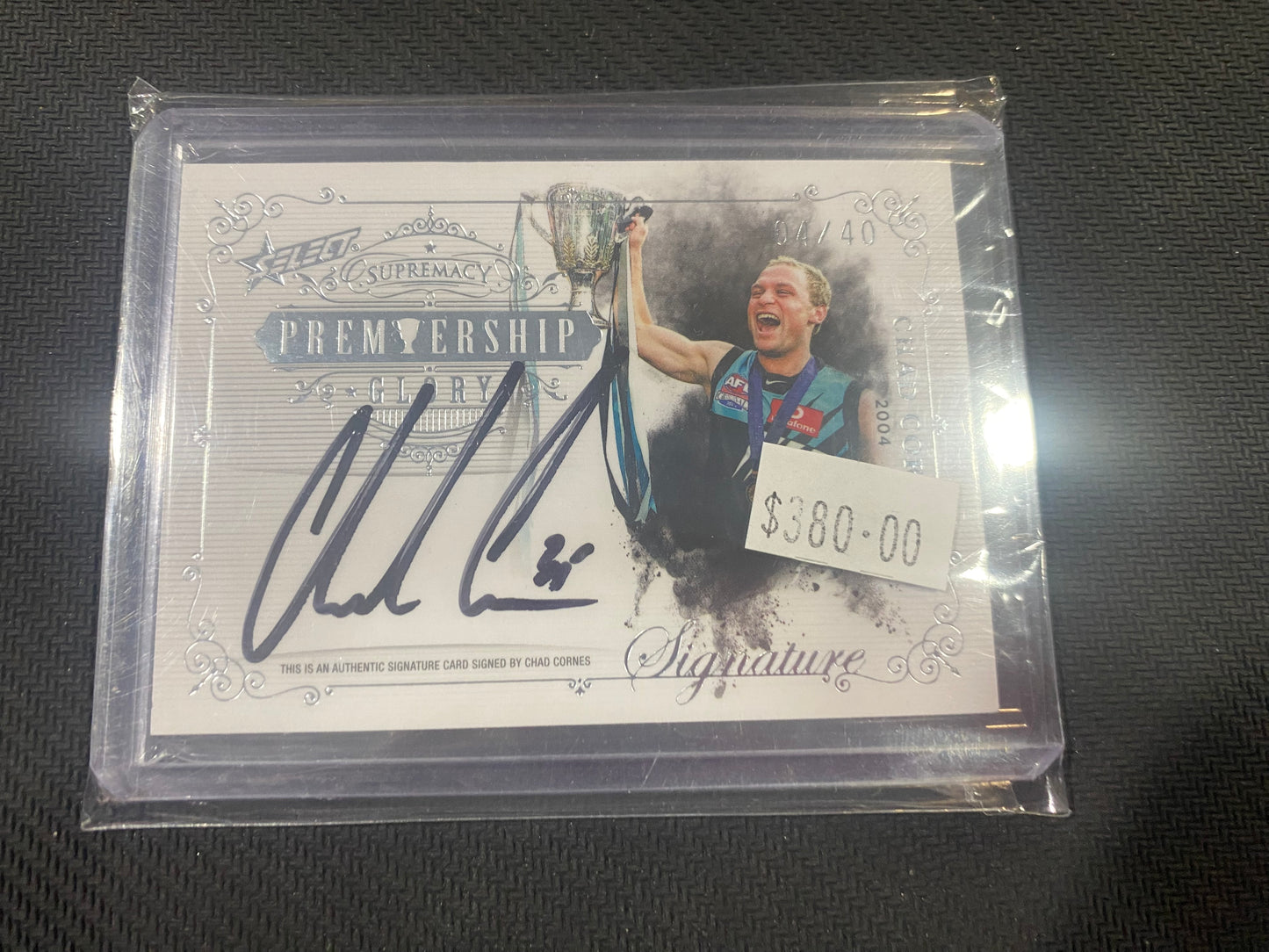 2019 AFL Select Supremacy - Chad Cornes - Premiership Glory Signature 04/40