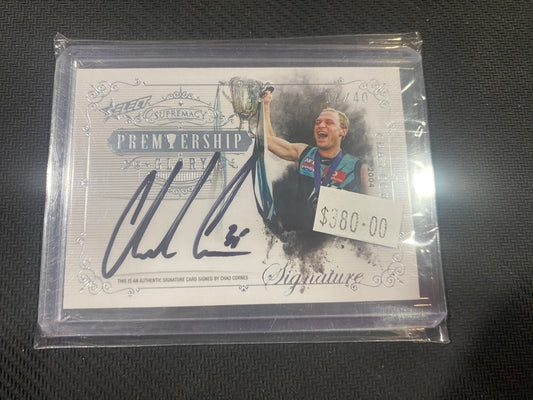 2019 AFL Select Supremacy - Chad Cornes - Premiership Glory Signature 04/40