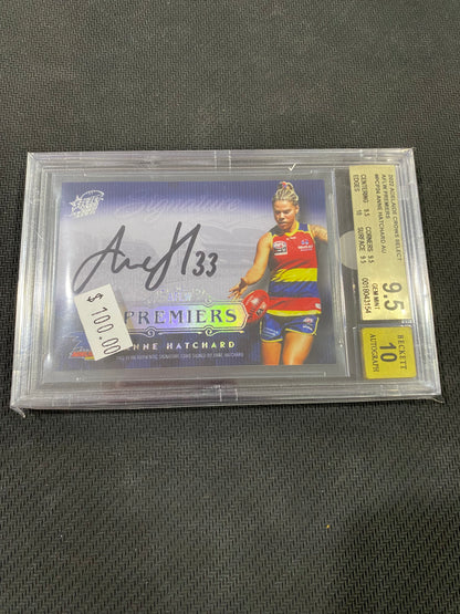 2022 AFLW Select - Anne Hatchard - BGS 9.5 - 2022 AFLW Premiers Signature 82/100