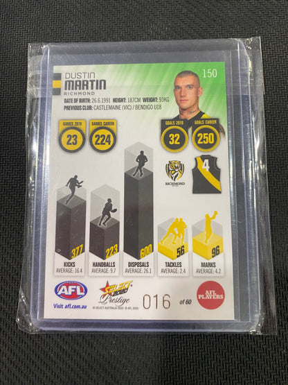 2020 AFL Select Prestige - Dustin Martin - Green Parallel 16/60