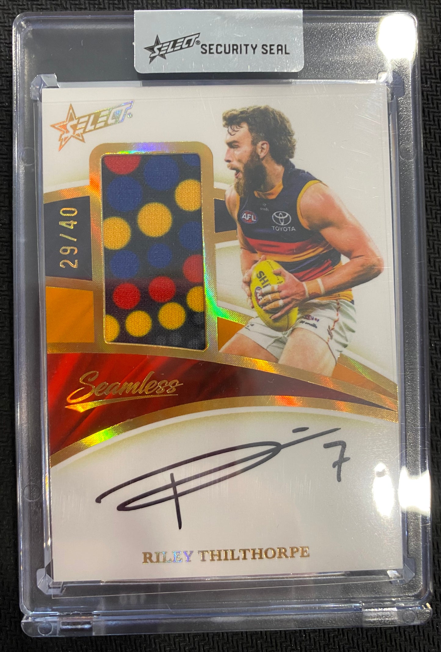 2025 AFL Select - Riley Thilthorpe- Patch Signature 29/40