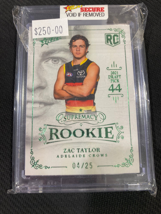 2022 AFL Select Supremacy Rookie - Zac Taylor - Rookie 04/25