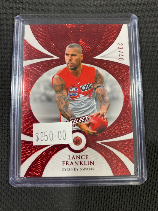2023 AFL Select Gem - Lance Franklin - Ruby Jumper Number! 23/40