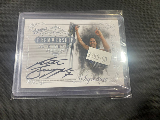 2019 AFL Select Supremacy - Peter Burgoyne - Premiership Glory Signature 12/40