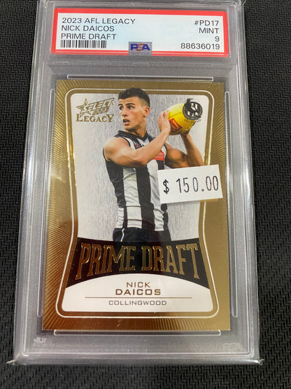 2023 AFL Select - Nick Daicos - PSA 9 - Prime Draft 38/100
