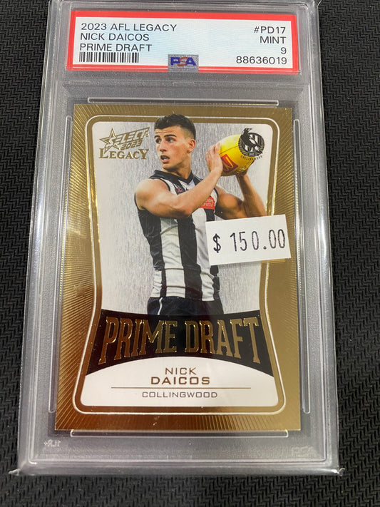2023 AFL Select - Nick Daicos - PSA 9 - Prime Draft 38/100