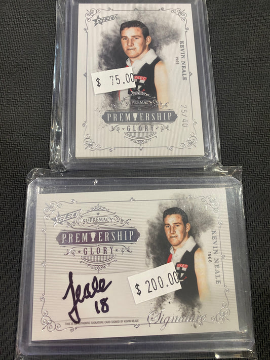 2019 AFL Select - Bundle - Kevin Neale - Premiership Glory Insert 25/40 & premiership Glory Signature 40/40