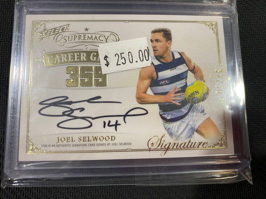 2024 AFL Select Supremacy - Joel Selwood - Career Games Signature 37/50