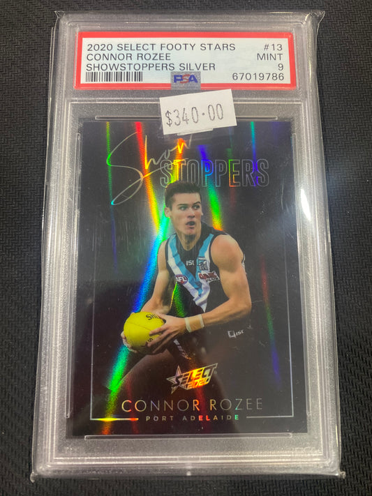 2020 AFL Select Prestige - Connor Rozee - PSA 9 - Show stoppers 002/70