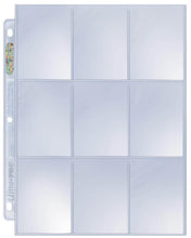 Load image into Gallery viewer, ULTRA PRO Page - 9-Pocket Platinum Page for Standard Size Cards
