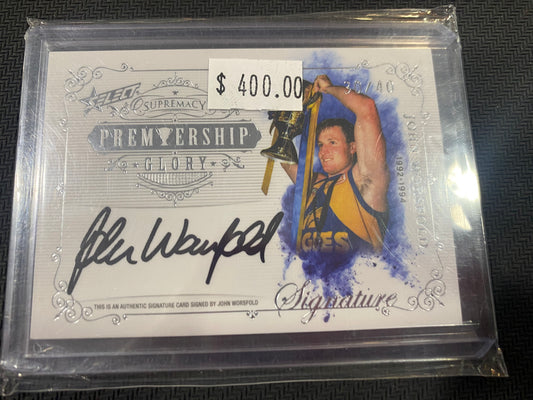 2021 AFL Select Supremacy - John Worsfold - Premiership Glory Signature 30/40