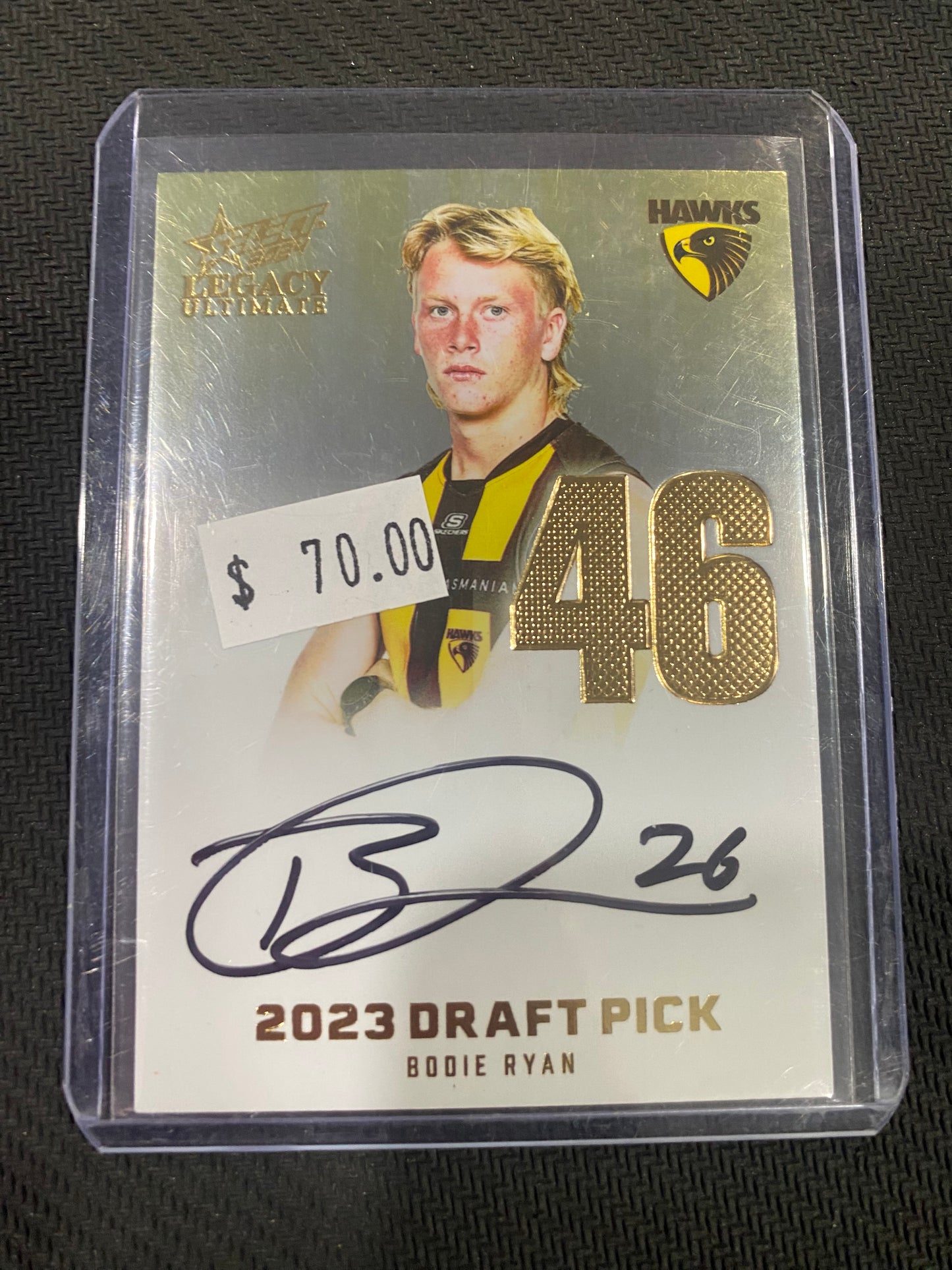 2024 AFL Select Legacy Ultimate - Bodie Ryan - Draft Pick Signature Gold 47/85