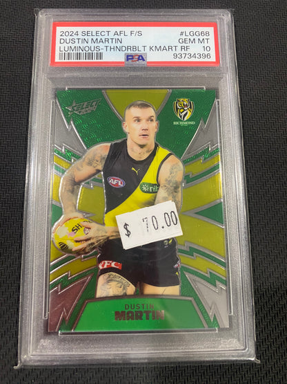 2024 AFL Select - Dustin Martin - PSA 10 - Luminous Thunderbolt Kmart Exclusive