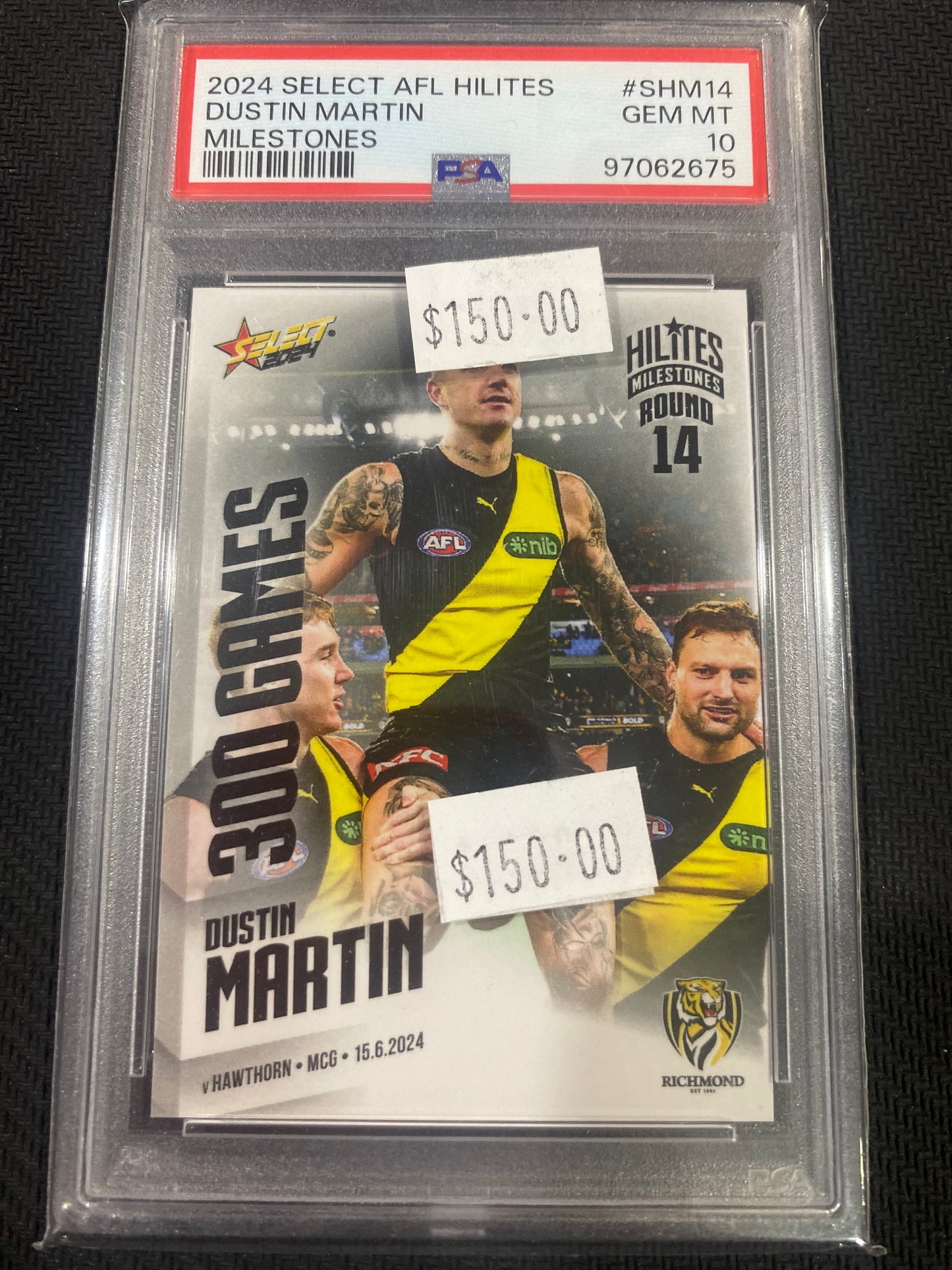 2024 AFL Select - Dustin Martin - PSA 10 - Hilites Milestones 1954/3281