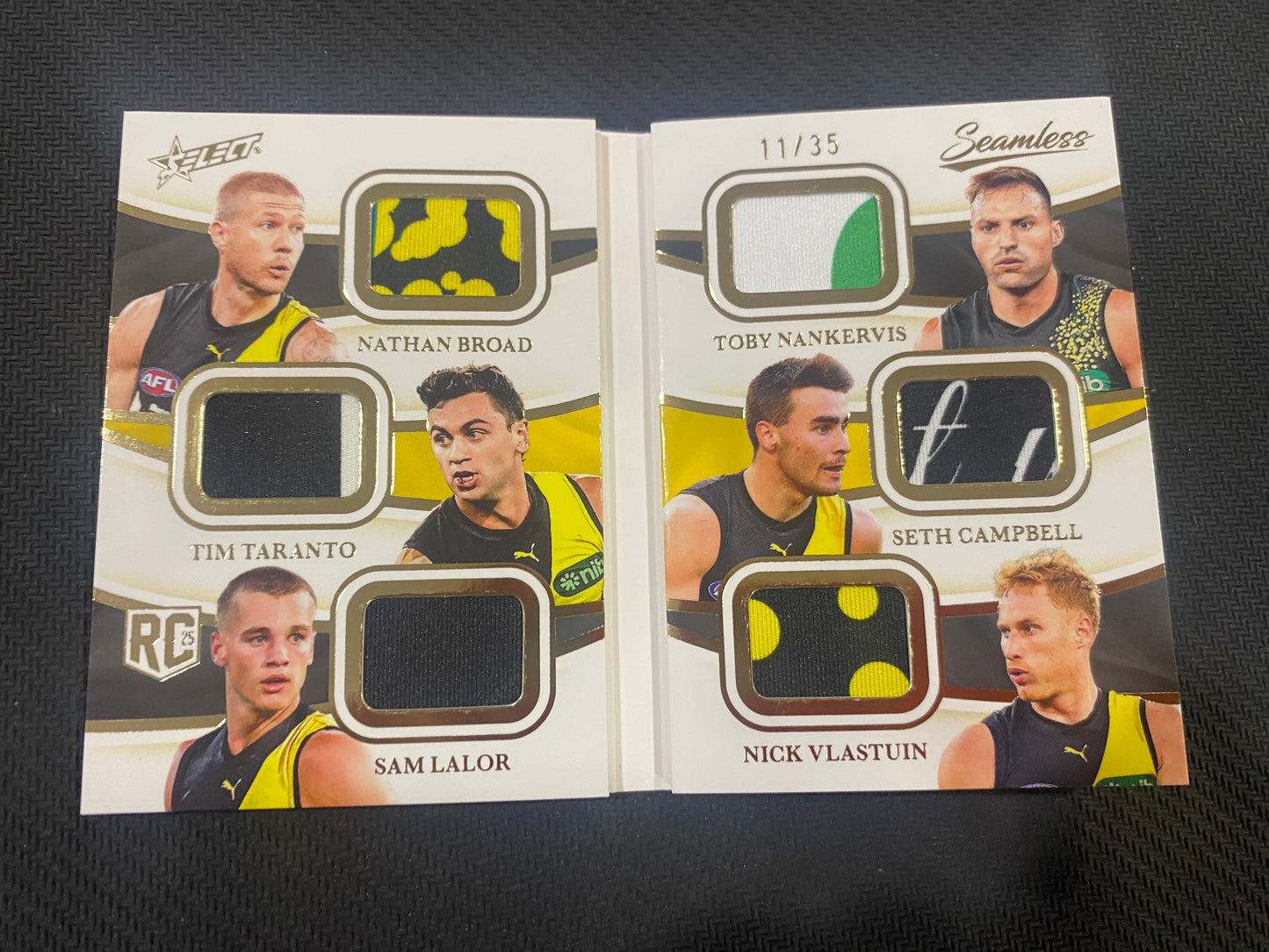 2025 AFL Select Seamless - Richmond Multi-Patch Featuring 6 Players - Team Multi-Patch 11/35