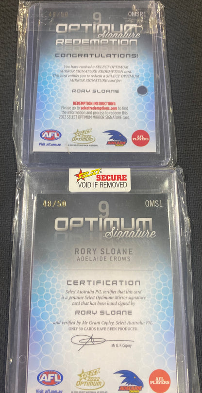 2022 AFL Select Optimum - Rory Sloane - Optimum Signature 48/50