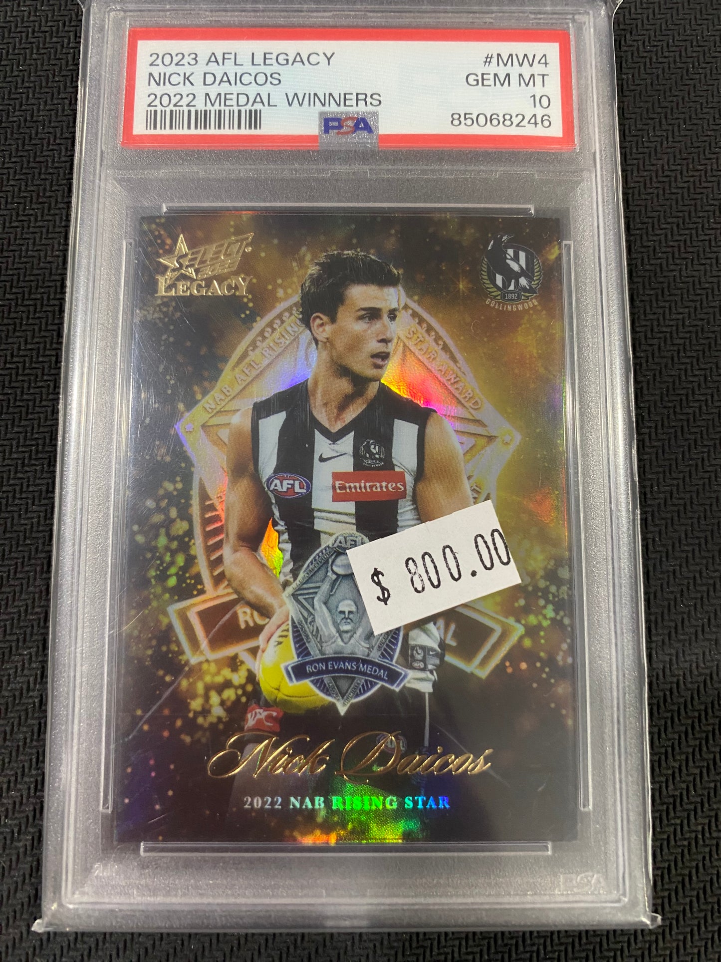 2023 AFL Select Legacy - Nick Daicos - PSA 10 - 2022 Medal Winners 21/50