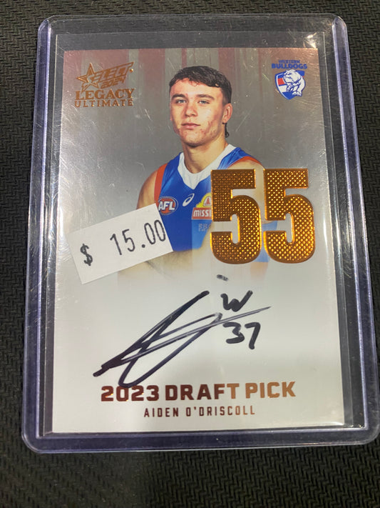 2024 AFL Select Legacy Ultimate - Aiden O’Driscoll - Draft Pick Signature Copper 120/175
