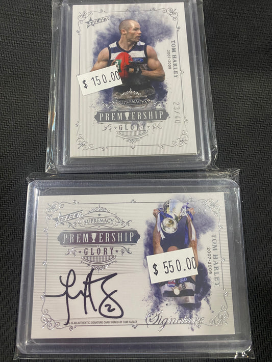 2019 AFL Select Supremacy - Bundle - Tom Harley - Premiership Glory Insert 23/40 & Premiership Glory Signature 30/40