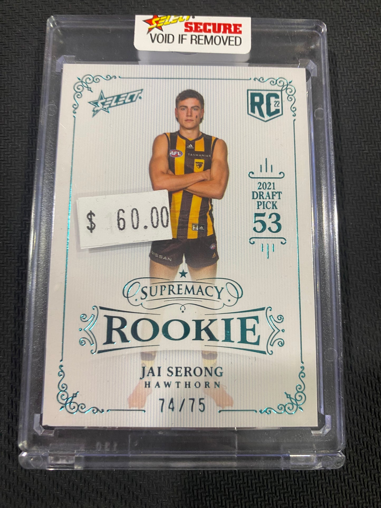 2022 AFL Select Supremacy Rookie - Jai Serong - Rookie 74/75