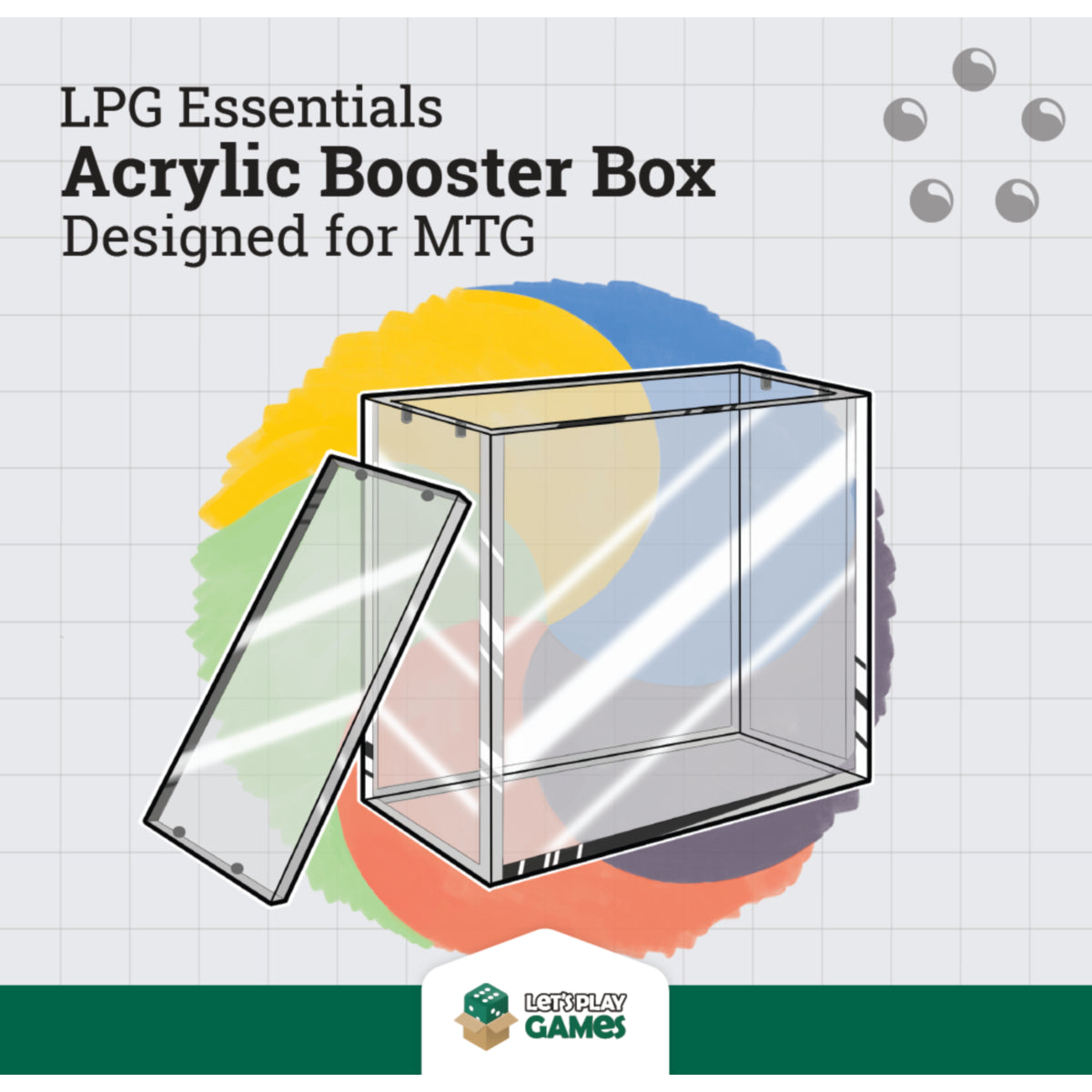 LPG Essentials Acrylic Booster Box Protector - MTG Collector Box Size.