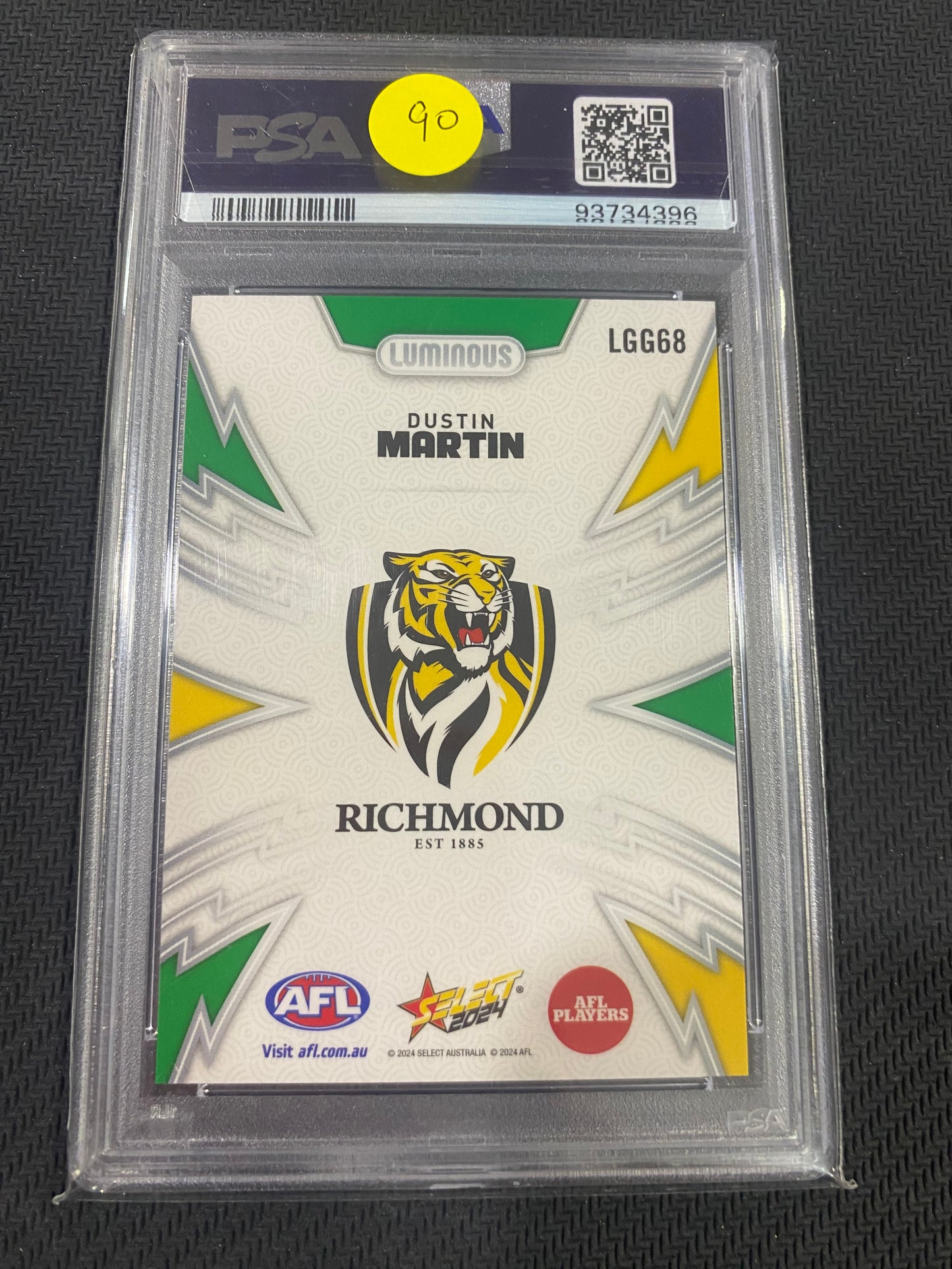 2024 AFL Select - Dustin Martin - PSA 10 - Luminous Thunderbolt Kmart Exclusive