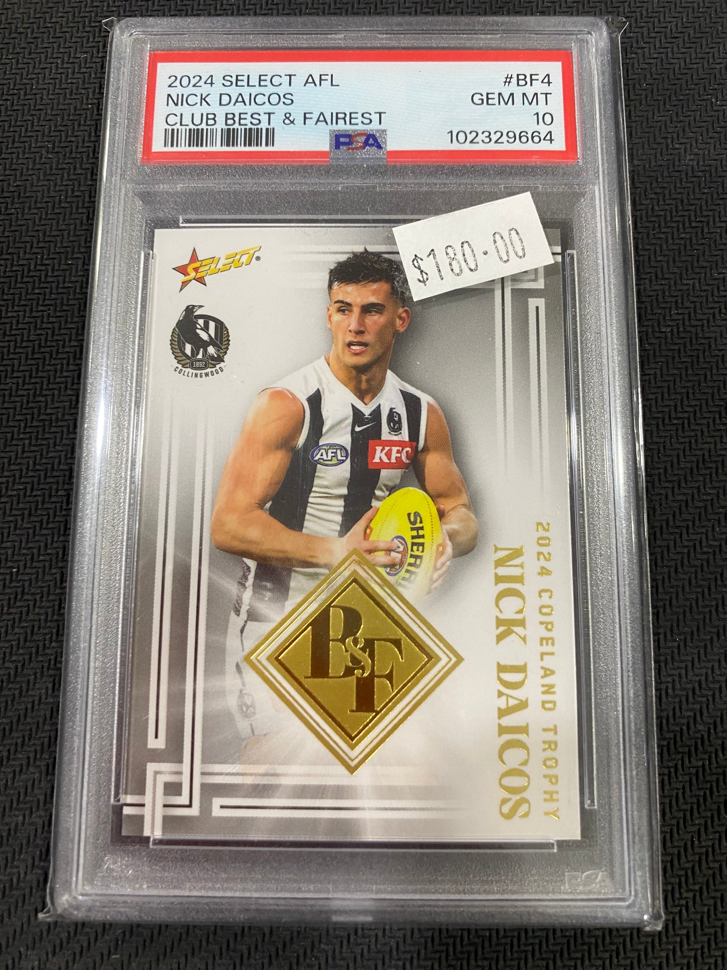 2024 AFL Select - Nick Daicos - PSA 10 - Club Best & Fairest 305/998