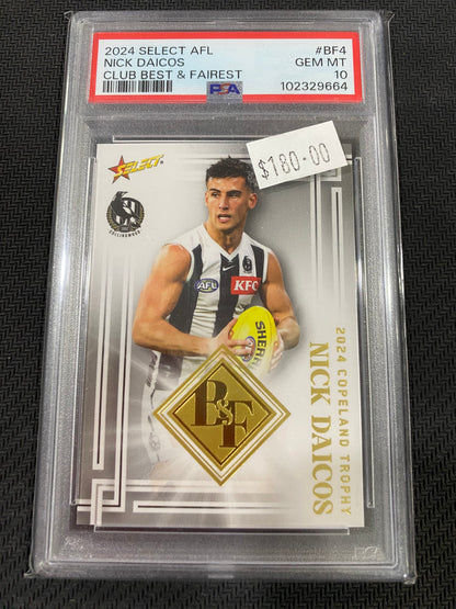 2024 AFL Select - Nick Daicos - PSA 10 - Club Best & Fairest 305/998