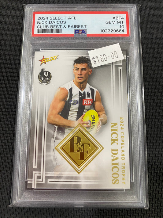 2024 AFL Select - Nick Daicos - PSA 10 - Club Best & Fairest 305/998