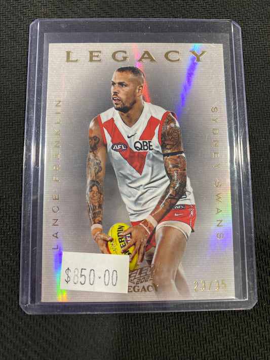 2023 AFL Select Legacy - Lance Franklin - Legacy Jumper Number! 23/35
