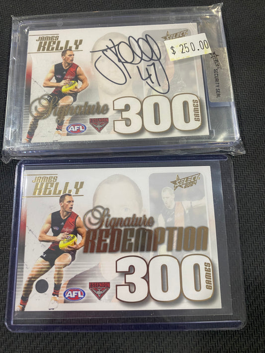 2024 AFL Select - James Kelly - 300 Games Signature 05/50