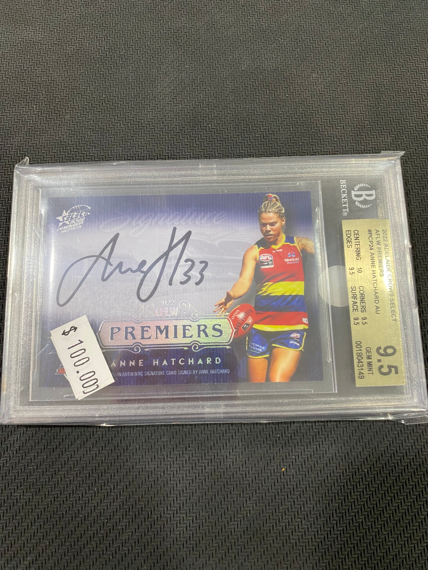 2022 AFLW Select - Anne Hatchard - BGS 9.5 - 2022 AFLW Premiers Signature 41/100