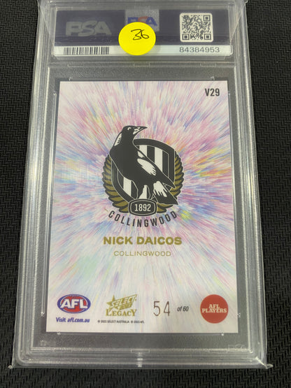 2023 AFL Select - Nick Daicos - PSA 10 - Vortex 54/60
