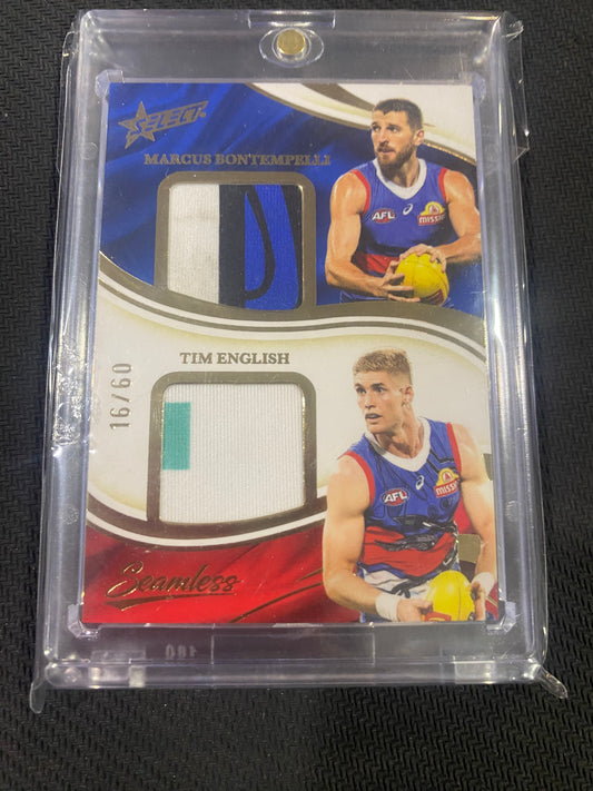 2025 AFL Select Seamless - Marcus Bontmpelli & Tim English - Seamless Duel Patch 16/60