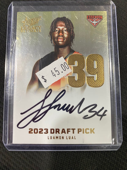 2024 AFL Select Legacy Ultimate - Luamon Lual - Draft Pick Signature Gold 37/85