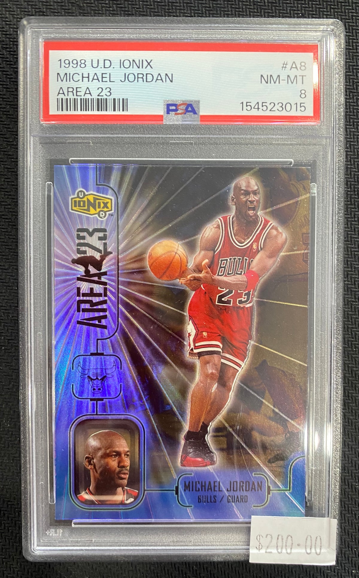 1998 Michael Jordan - U.D. Ionix - Area 23 #A8 PSA 8