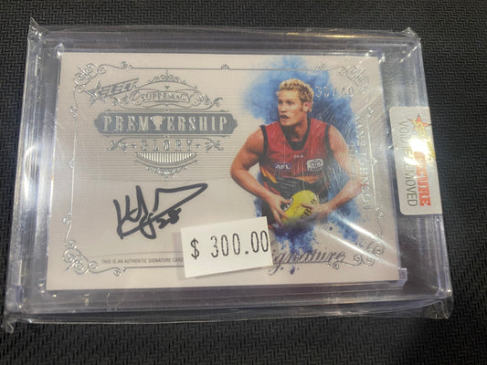 2019 AFL Select Supremacy - Kane Johnson - Premiership Glory Signature 30/40