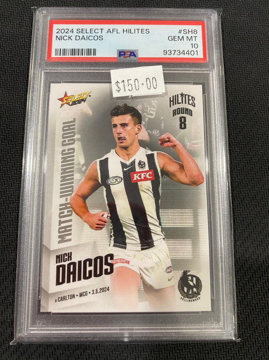 2024 AFL Select - Nick Daicos - PSA 10 - Hilites 365/666