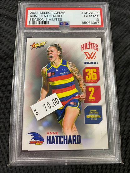 2023 AFLW Select - Anne Hatchard - PSA 10 - Season 8 Hilites 56/83