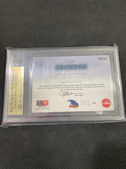 2022 AFLW Select - Anne Hatchard - BGS 9.5 - 2022 AFLW Premiers Signature 41/100