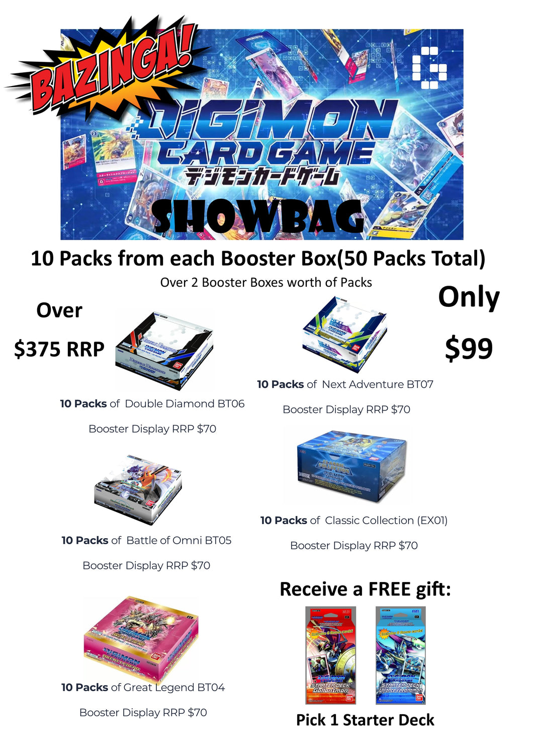 Bazinga's Digimon Showbag- Available for shipping from 1st Sept