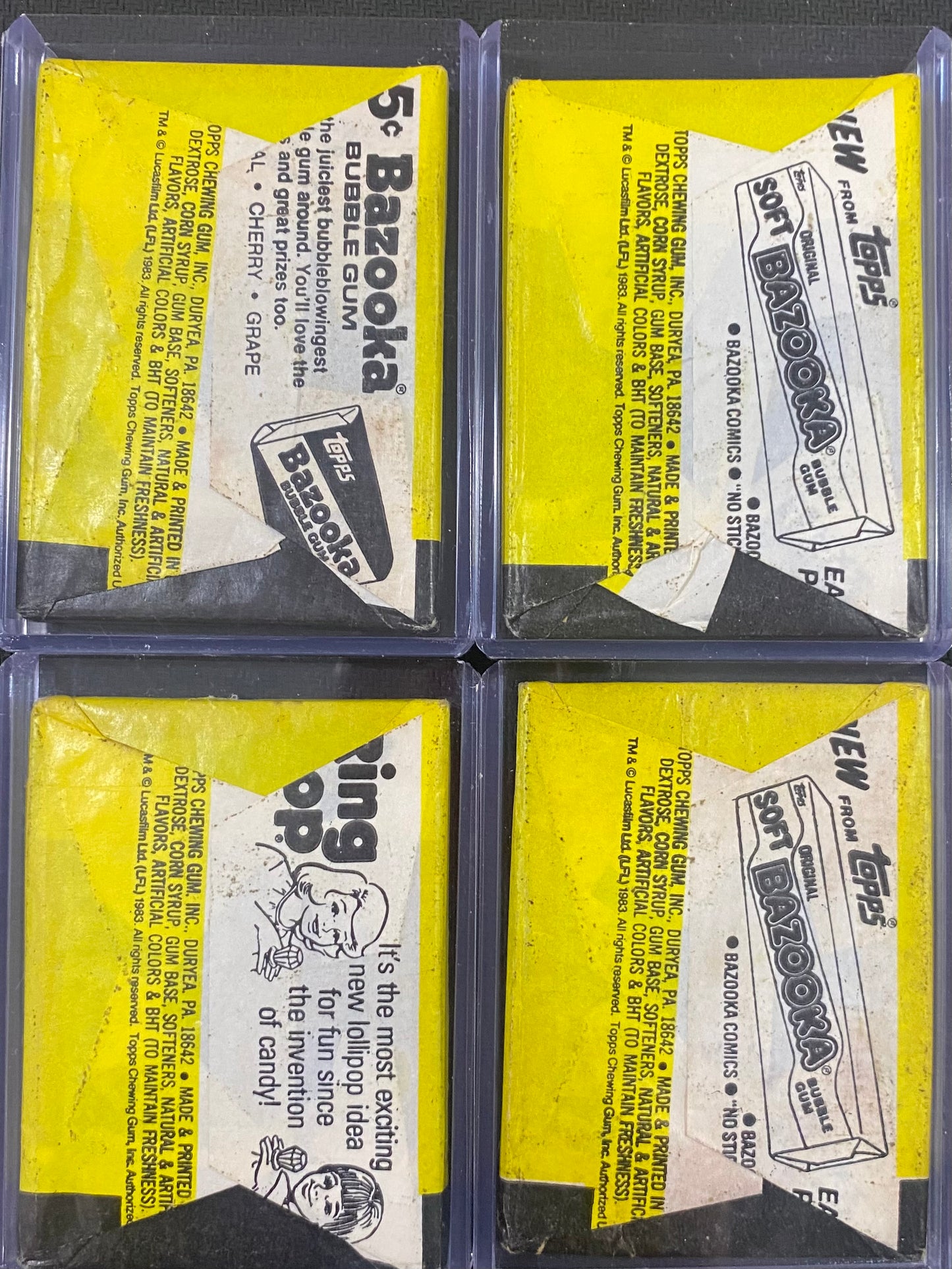 1983 Return Of The Jedi Wax Pack Art Set