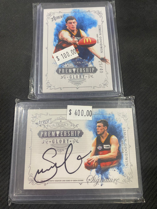 2021 AFL Select Supremacy - Bundle - Simon Goodwin - Premiership Glory Insert 25/40 & Premiership Glory Signature 09/40
