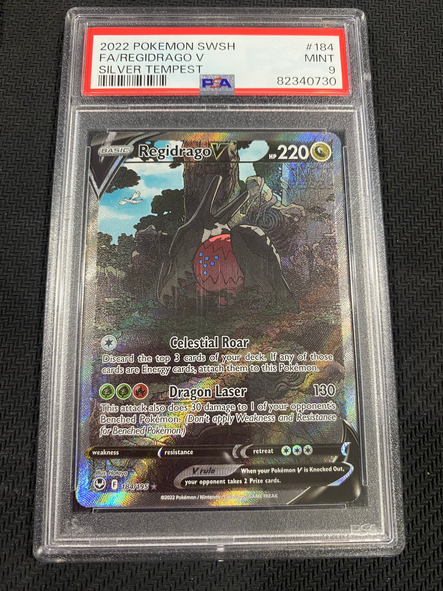 Regidrago V PSA 9 184/195 (Alternate Art) - Silver Tempest - Ultra Rare