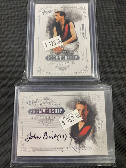 2019 AFL Select - Bundle - John Birt - Premiership Glory Insert 25/40 & Premiership Glory Signature 01/40