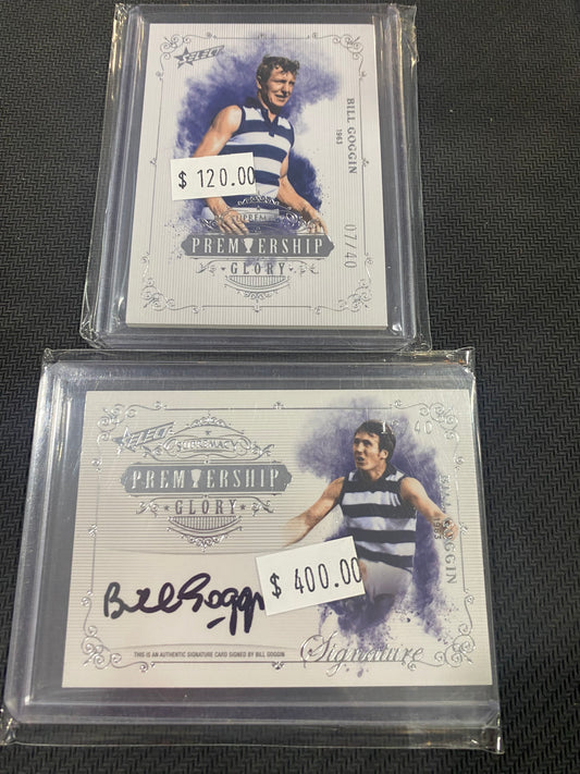 2019 AFL Select Supremacy - Bundle - Bill Goggin - Premiership Glory Insert 07/40 & Premiership Glory Signature 12/40